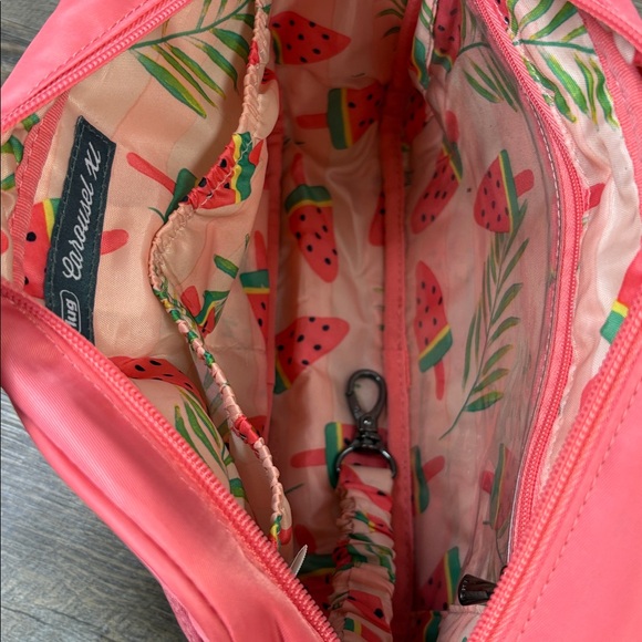 Lug “Carousel XL” Quilted Crossbody Coral Pink with RFID Protection - Picture 6 of 12